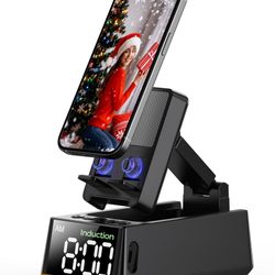 Induction Speaker And Alarm Clock With Bluetooth