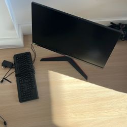 Gaming Monitor + Razer Keyboard 