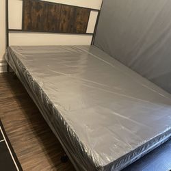 Queen Box spring, Metal Frame& Headboard