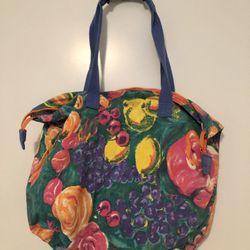Retro Zipper Tote Bag