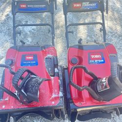 Toro Snow Commander Snowblower Pull Or Electric Start 24” 2-cycle Both Been Tuned Up $450each 