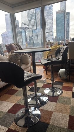 Bar Table and 2 Stools Set