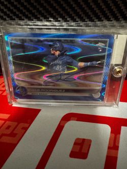 Julio Rodriguez Topps Chrome RC Certified Autograph  /150 wave