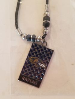 Baltimore Ravens Rope Necklace Pendant