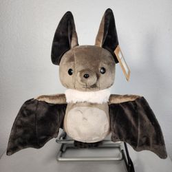 12" Bellzi Posable Gray Batti The Bat Plush