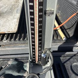 Vintage blood pressure machine, and walker