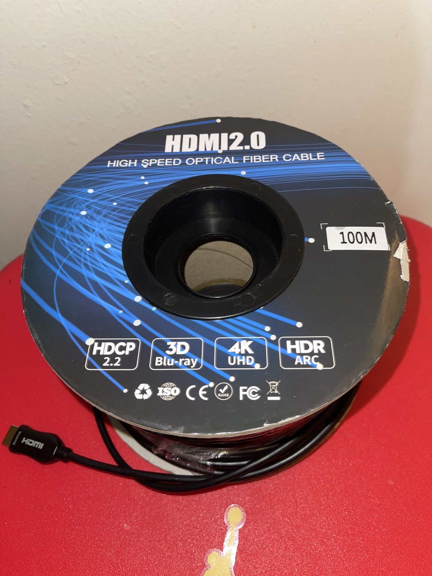 HDMI 100M 330FT ACTIVE OPTICAL FIBER HDMI CABLE