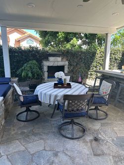 53” Outdoor Patio Dining whole Set with chairs – Metal Table