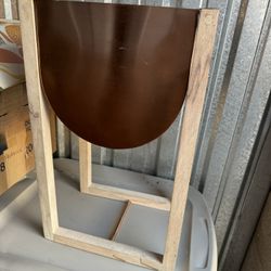 Metal and Wood Plant Stand