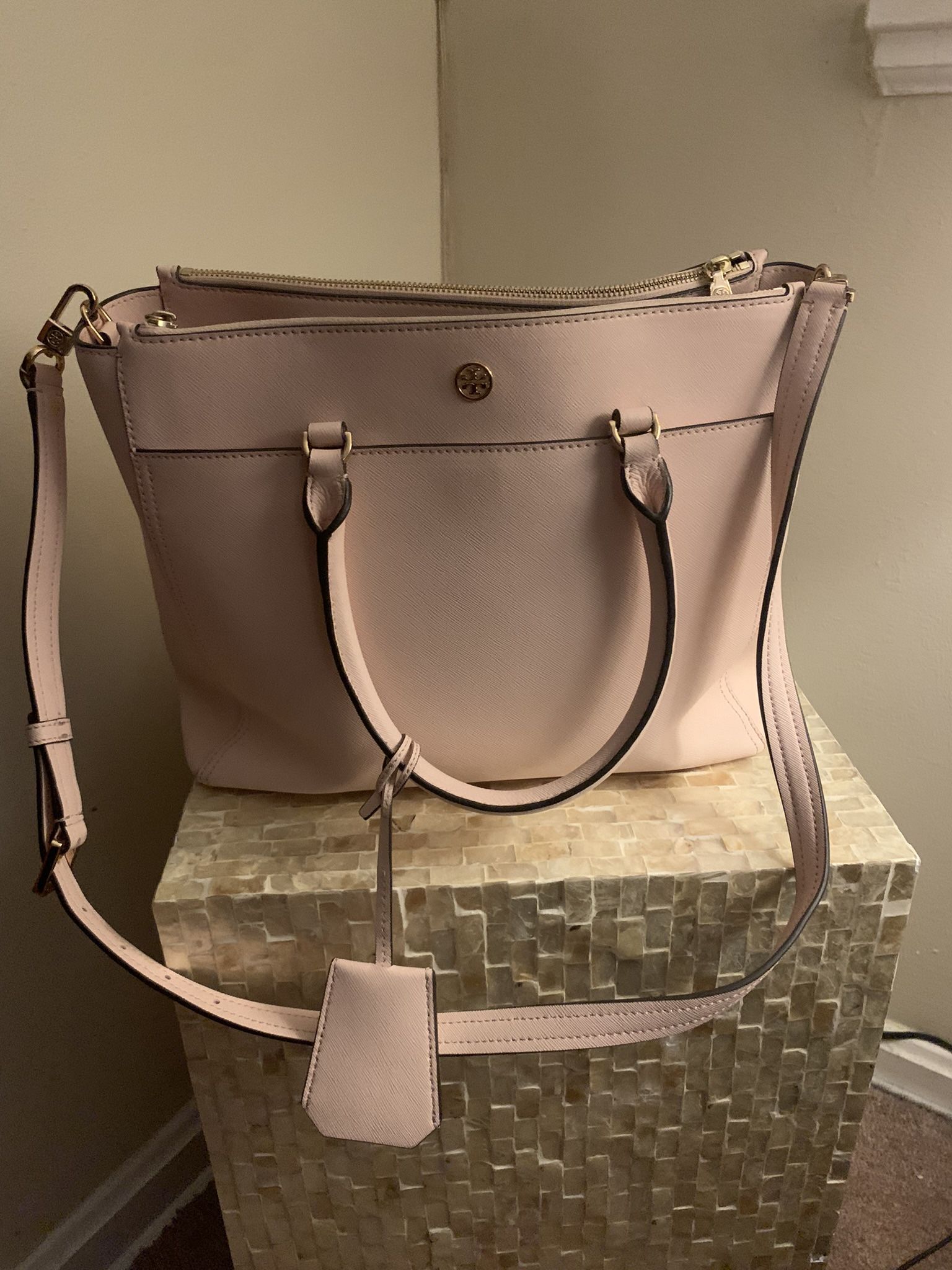 Tory Burch Pink Leather Bag 