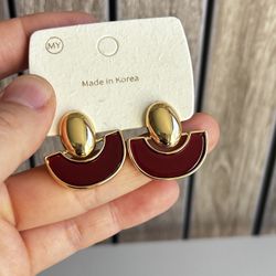 Red Earrings-7 Pairs