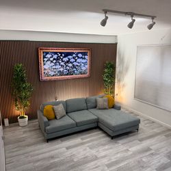 Sectional Couch Slate Blue-Gray - City Furniture
