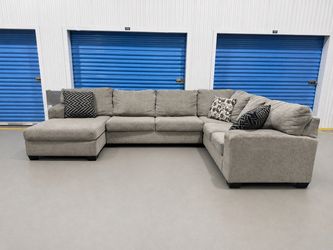 Large gray Ashley's sectional free delivery