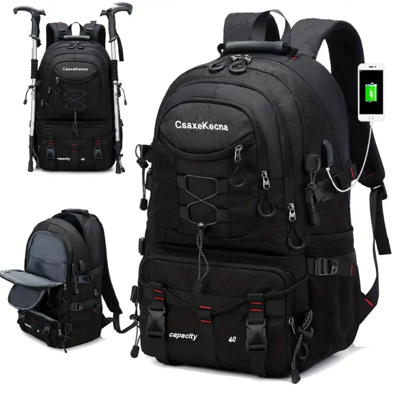 Brand New AdventureTech Waterproof Backpack with Rapid-Charge USB