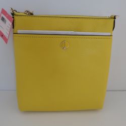 KATE SPADE Light Bulb Yellow Polly Small Swing Pack Crossbody Bag Purse NEW    