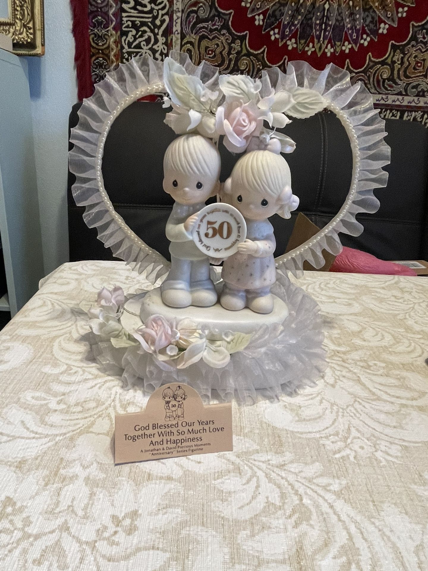 50th Anniversary Precious Moments Cake Topper