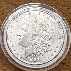 1887 Silver Morgan Dollar MS 63-64