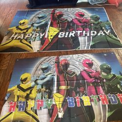Power Ranger Backdrop Birthday Party