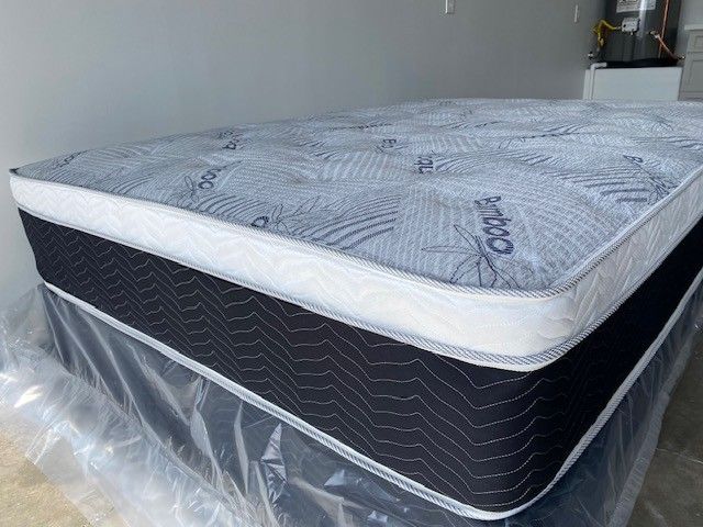 Cal King Euro Bamboo Pillow Top Mattress!!