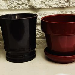 set of 4 plants pots 