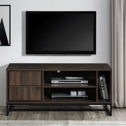 DARK WALNUT Faux Wood TV Stand - 47" L
