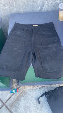 Jean shorts with rhinestones