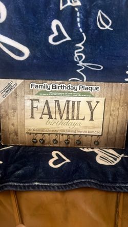Family Birthday Wood Plaque