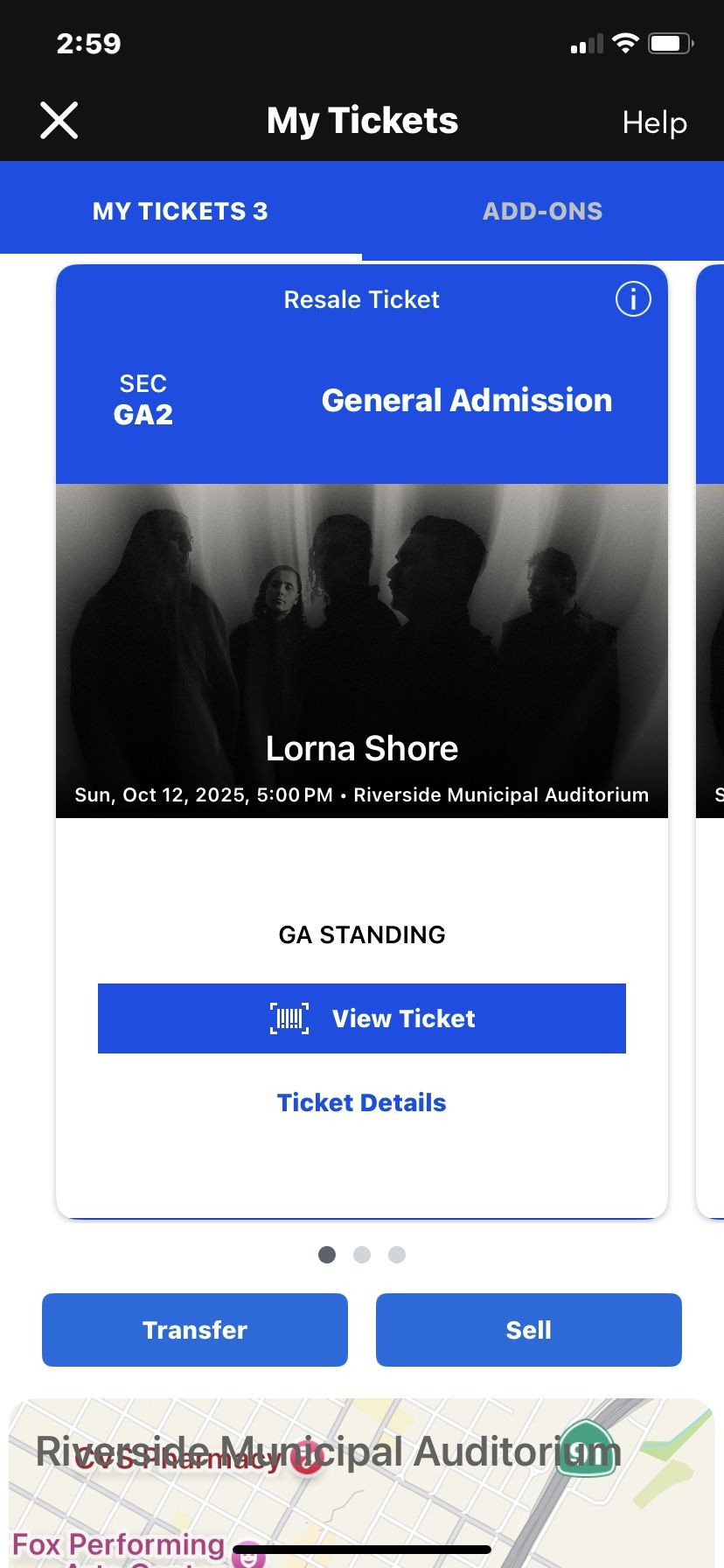 3 Concert Tickets LORAN Shore $300 For 3 Tickets