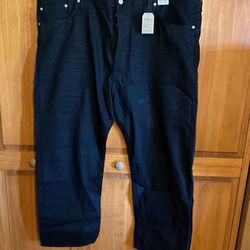 NWT AUTHENTIC BUTTON UP 501 LEVIS 48x30 BLACK