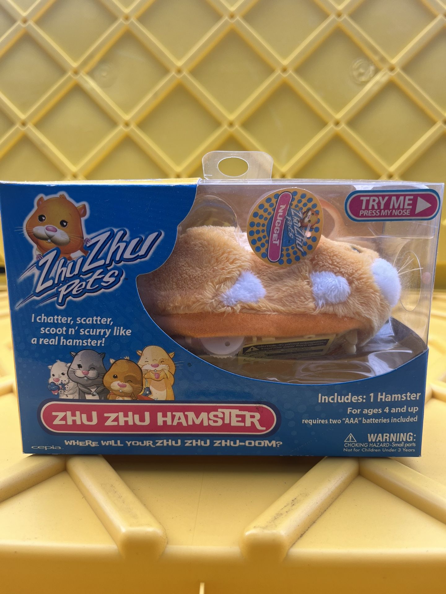 ZHU ZHU Pets Hamster Gold-Orange White NUGGET 2008 Cepia LLC New in Box 1-2