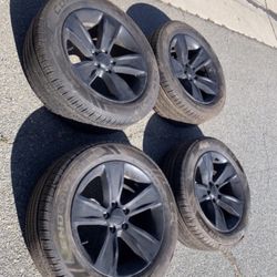 4 — 235/55r18 5x114.3 5x4.5 Stock Dodge Charger Challenger G35 G37 Impala Chrysler 300 Altima Wheels Rims Good 90% Treads Cooper Tires