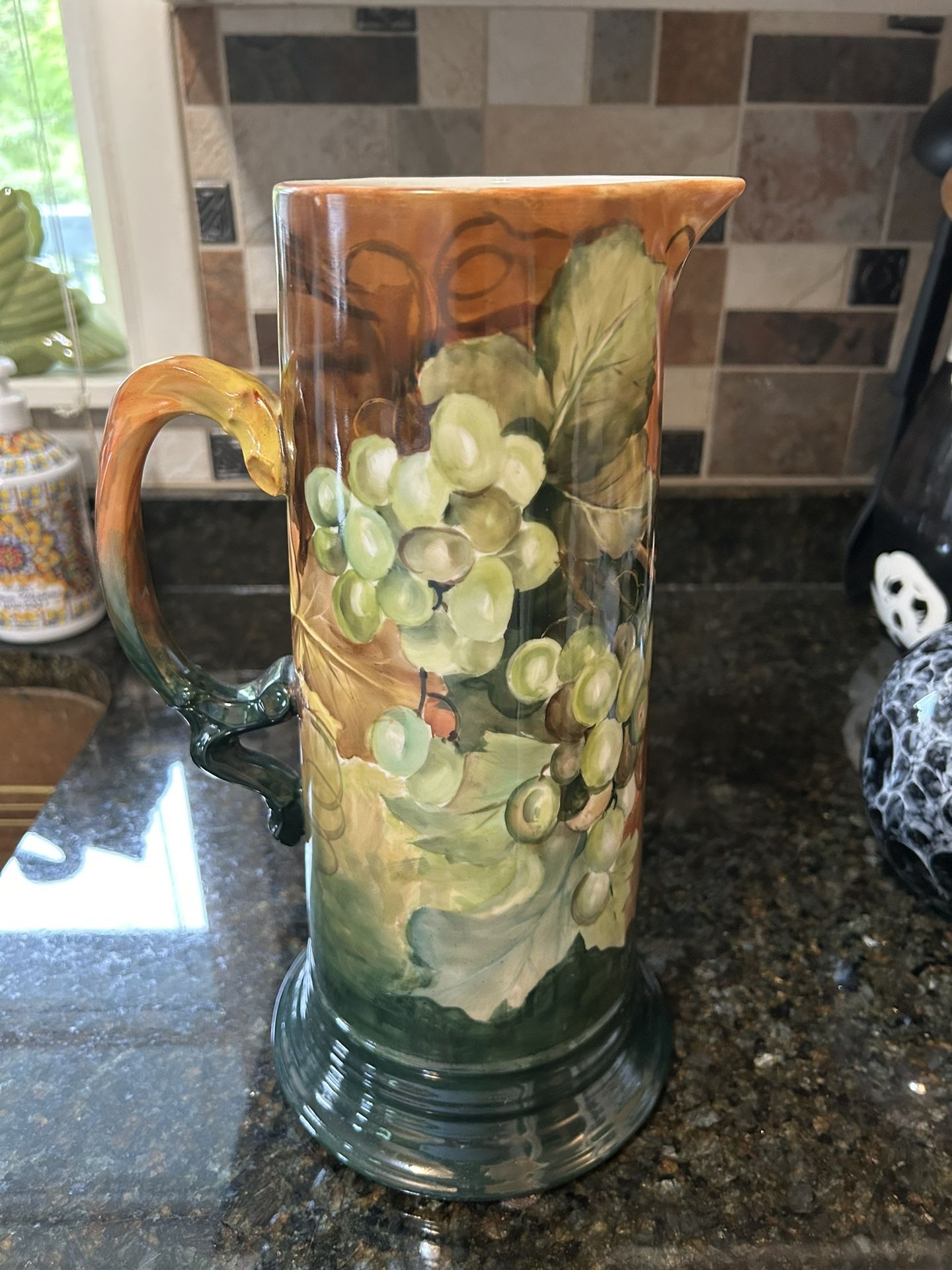 Antique Limoges Tankard Pitcher.