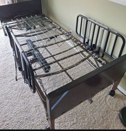 Free:  Electric Hospital Bed with Side Rails and Mattress