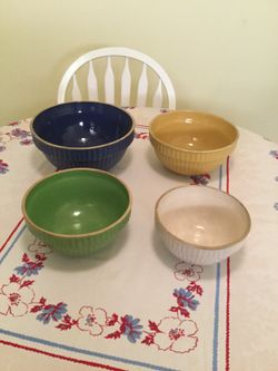 ***JUST REDUCED - NOW $40*** Vintage Crockery Nesting Bowls