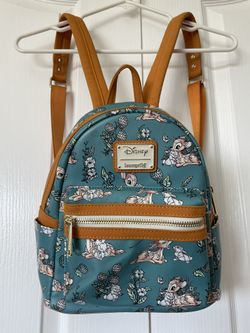 Loungefly Bambi Thumper Forest Floral Allover AOP Mini Backpack BoxLunch 
