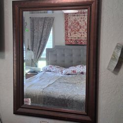Beveled Glass Mirror Aged Copper