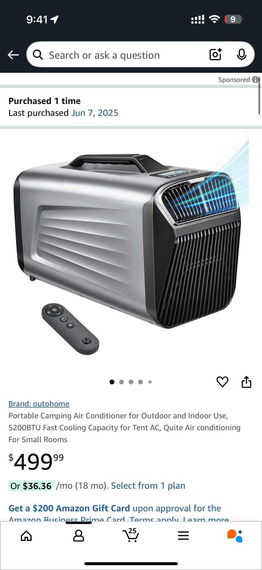 Portable AC 5200 BTC Rapid Cool With Remote Controll For Indoor Outdoor