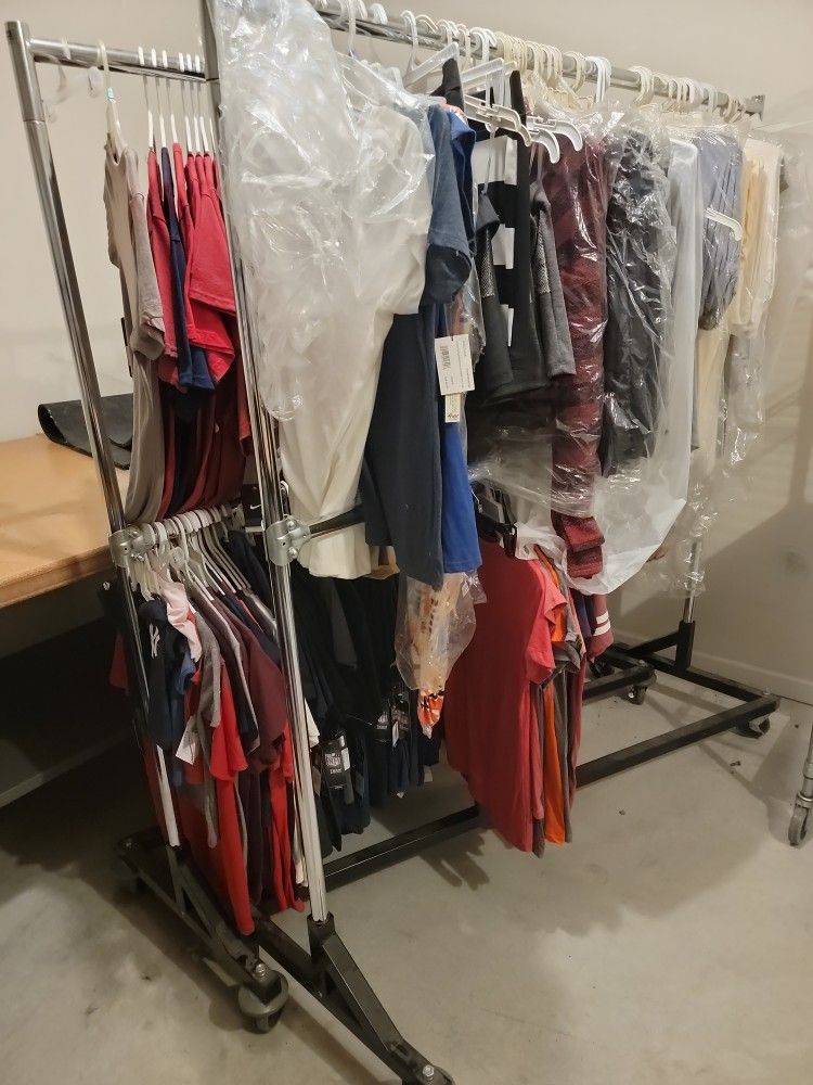 Rolling Z Racks For Clothing 