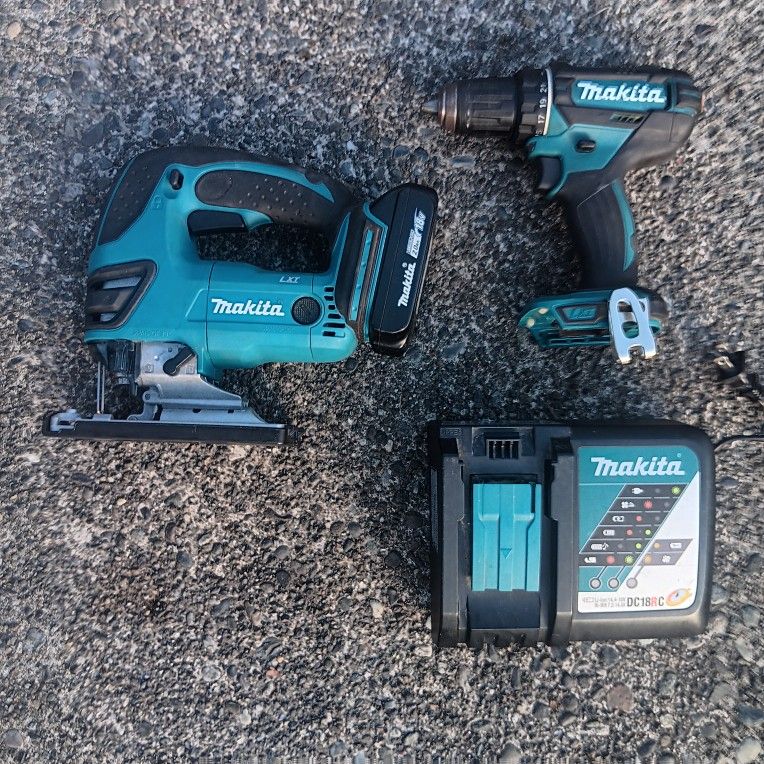 Makita 18volt Jigsaw Drill 2.0bat&Charg. Excellent Condition. Many Other Tools. For Pick Up Fremont Seattle. No Low Ball Offers Please. No Trades. 