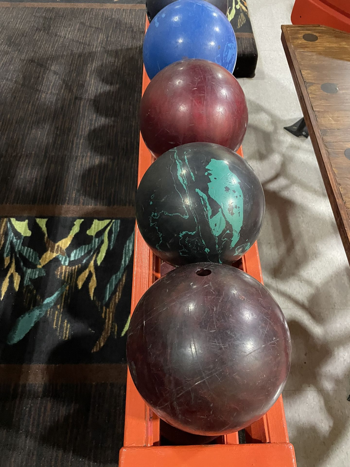Variety Of Bowling Balls