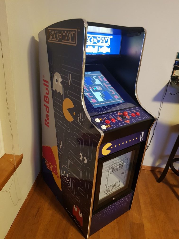 Pacman/red bull Arcade/mini fridge machine