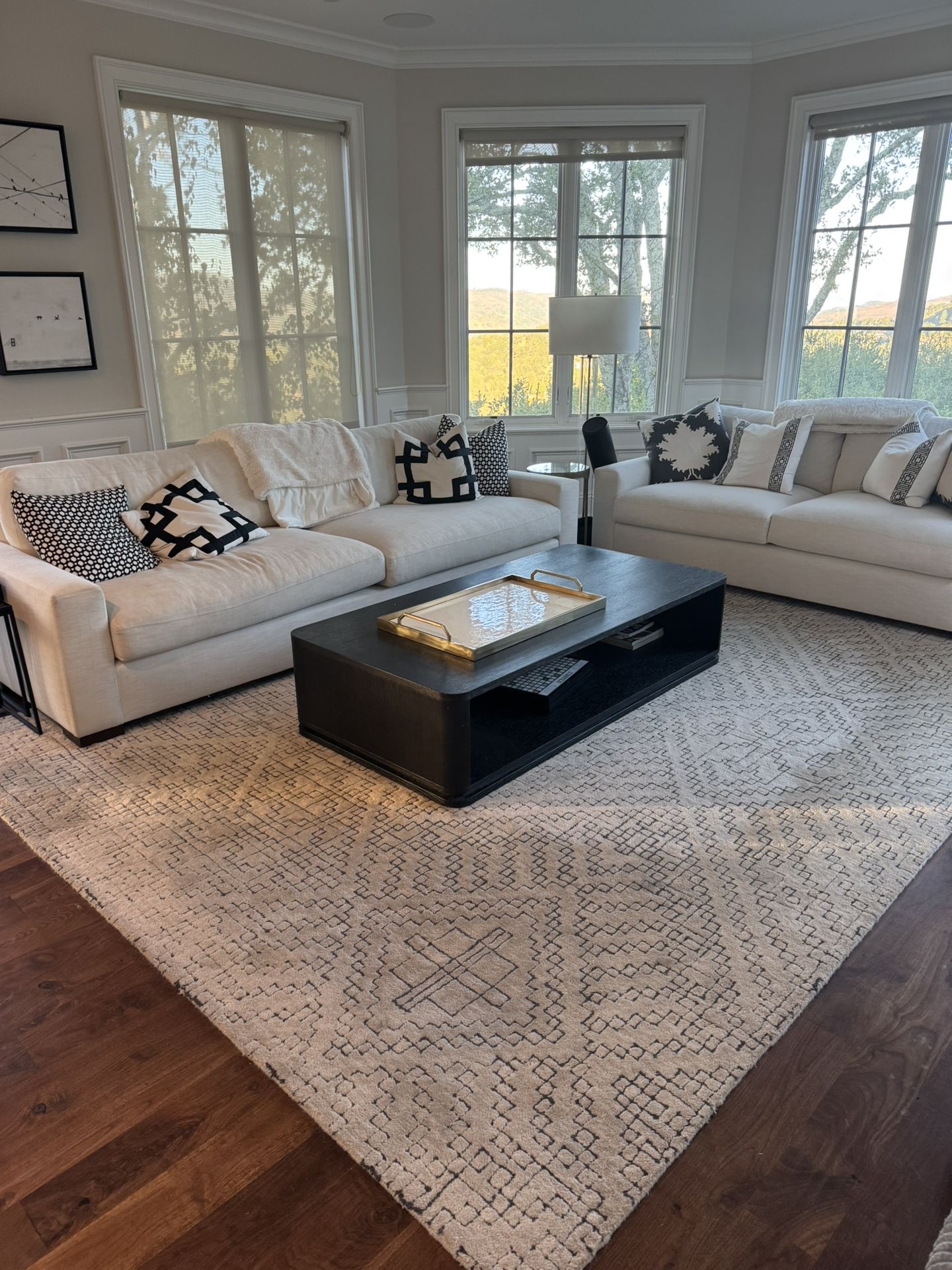 West Elm Rug And Pad  9’x 12’