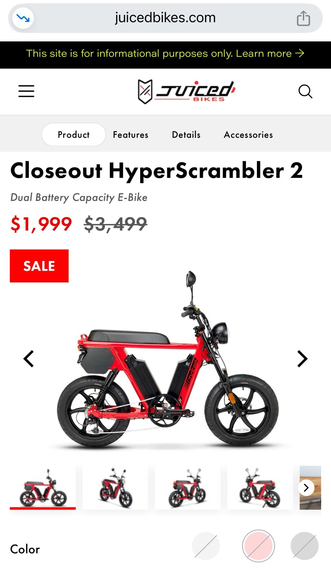 Juiced City Scrambler Used But Good Conditions