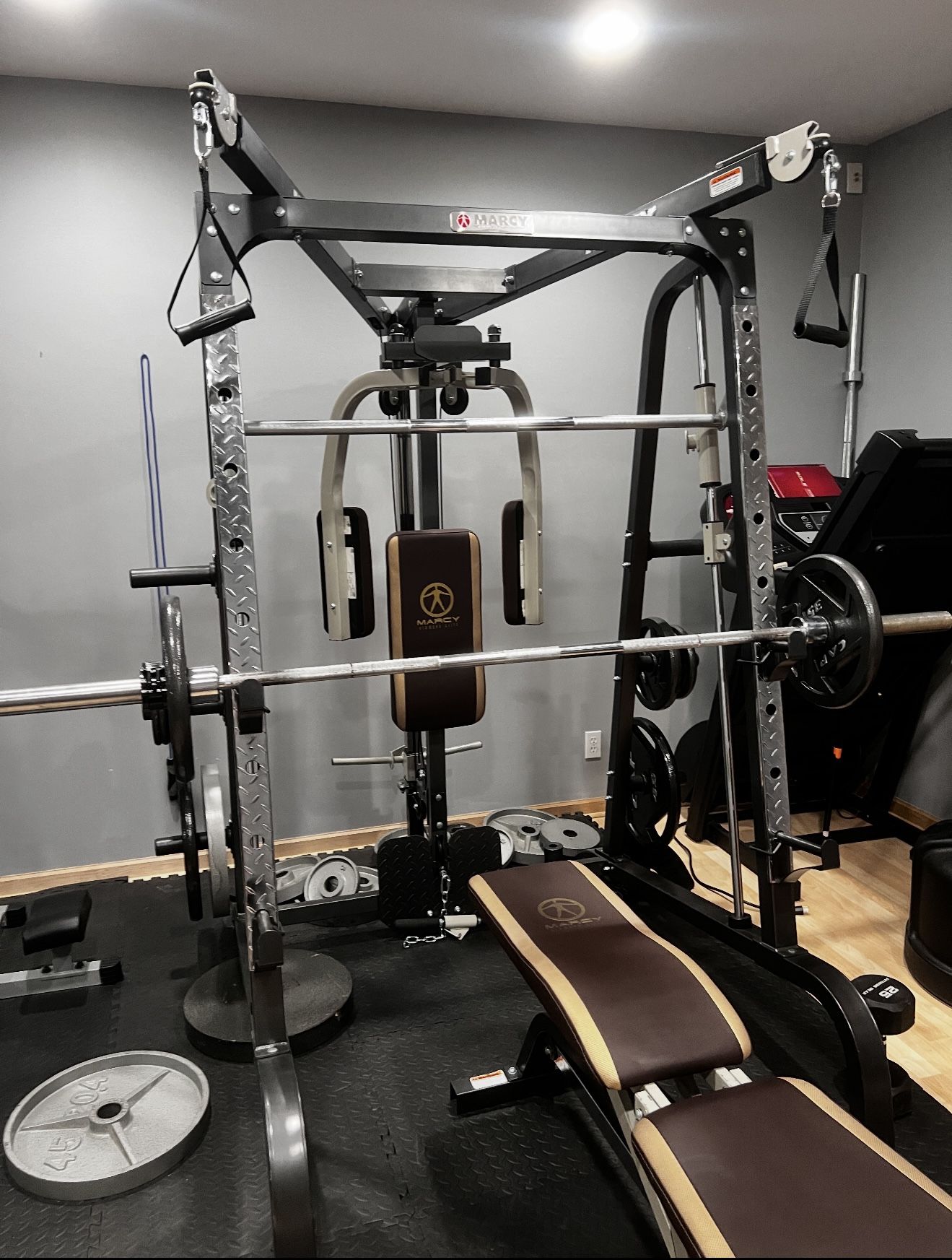 Weightlifting Equipment, only frame and bench (NOT THE WEIGHTS)
