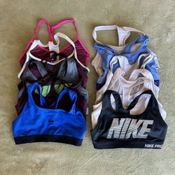 12 Sports Bras Size 4 (Nike, Adidas, Victoria Secret, Champion)