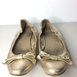 Burberry Gold Ballet Flats Women’s Sz 39