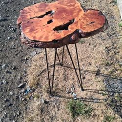 Maple Burl Handmade End Table