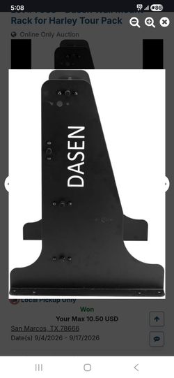 Dasen Wall Mount Storage Rack for Tour Pack Backrest Sissy Bar Mounting Luggage Rack Compatible with Harley Touring Road King Electra Road Street Glid