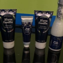 Vanilla Shimmer Lotion (2) Hand Cream And Bubble Bath 