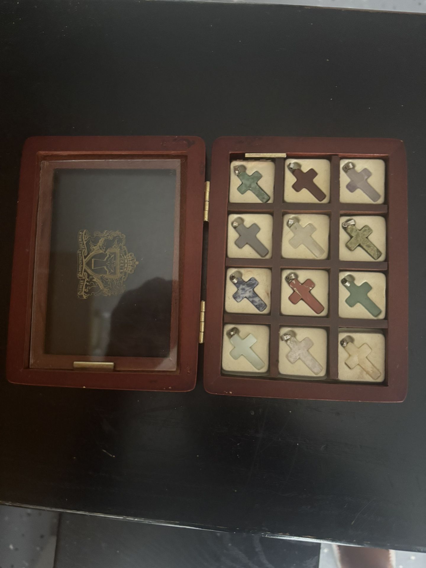 Vintage Precious Gemstone Cross Pendants
